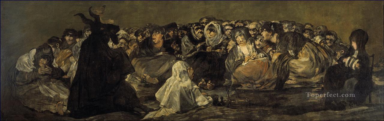 El gran sábado de las brujas o el chivo Francisco de Goya Pintura al óleo